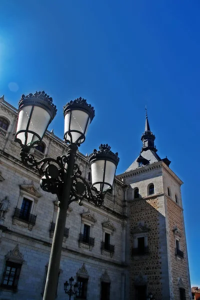 Toledo Alcazar Alczar Toledo Spanya Nın Kastilya Mancha Bölgesinin Yüksek — Stok fotoğraf