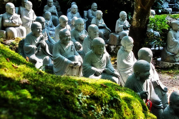 Hiroshima Chugoku Japan September 2009 Small Buddhist Statues Stairs Daish — 图库照片