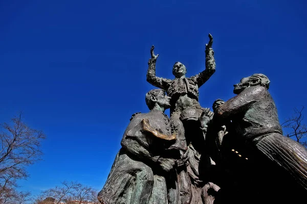 Madrid Spain March 2017 Statue Dedicated Bullfighter Antonio Bienvenida Antonio — Stock Photo, Image