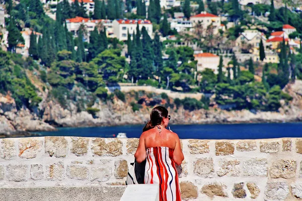 Dubrovnik Eski şehir sur, Unesco Dünya Mirası, Dubrovnik-Neretva County, Dalmaçya bölgesi, Hırvatistan