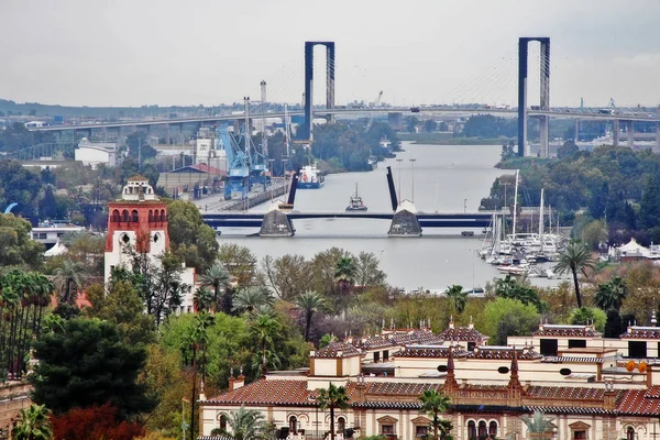 Sevilla Városképe Giralda Ból Giralda Sevillai Katedrális Harangtornyából Sevilla Andalúzia — Stock Fotó