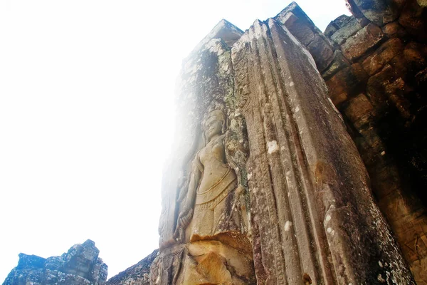 Kambodscha Angkor Apsara Ein Weiblicher Geist Der Wolken Und Des — Stockfoto