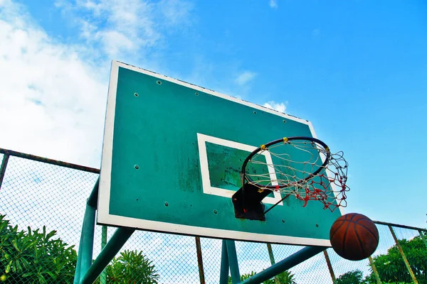 Basketbal Hodil Koše Bodování Hře — Stock fotografie