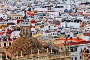 Sevilla şehri Giralda (La Giralda), Sevilla Katedrali, Seville, Endülüs, İspanya 'nın çan kulesi