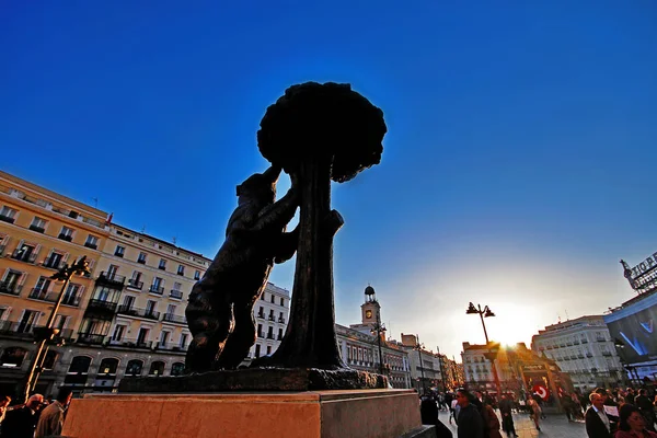 Madrid Espagne Mars 2017 Statue Ours Fraisier Estatua Del Oso — Photo