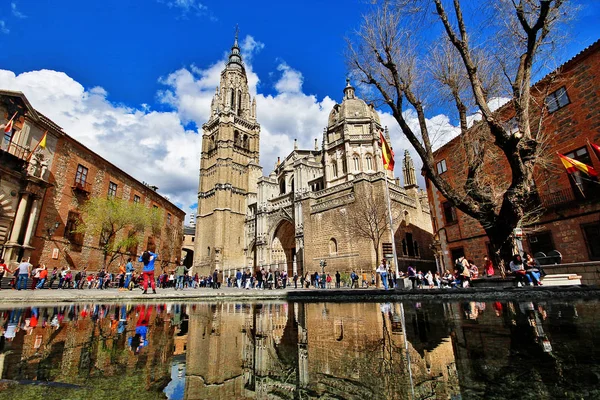 Toledo Kastilya Mancha Spanya Mart 2017 Primat Cathedral Saint Mary — Stok fotoğraf