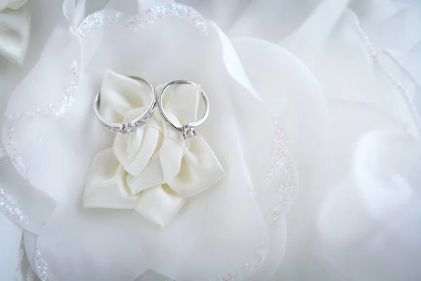 Pareja Anillos Boda Para Los Amantes —  Fotos de Stock