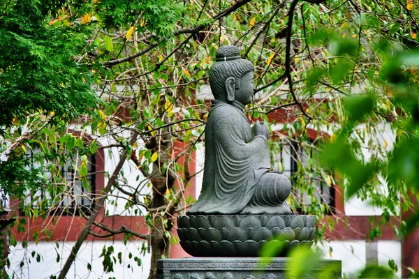 Estátua Pedra Taishakuten Sakra Deve Indra Divindade Guardiã Hase Dera — Fotografia de Stock