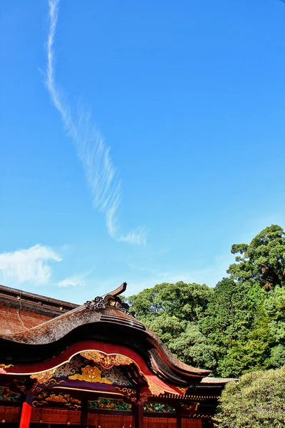 Honden Nebo Hlavní Svatyně Dazaifu Tenman Shinto Svatyně Postavená Nad — Stock fotografie