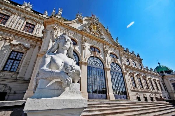 Rzeźba Sfinks Elewacji Upper Belvedere Wiedeń Wien Austria Osterreich — Zdjęcie stockowe
