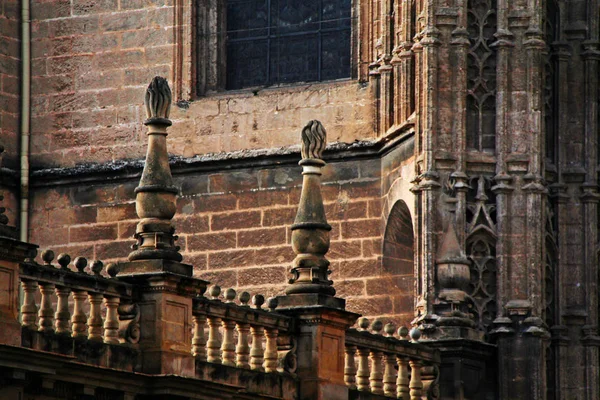Taras Giraldy Giralda Dzwonnica Katedry Sewilli Lub Katedra Najświętszej Marii — Zdjęcie stockowe