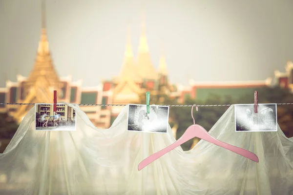 Bangkok Thajsko Března 2015 Fotogalerie Svatební Party Chrámem Smaragdového Buddhy — Stock fotografie