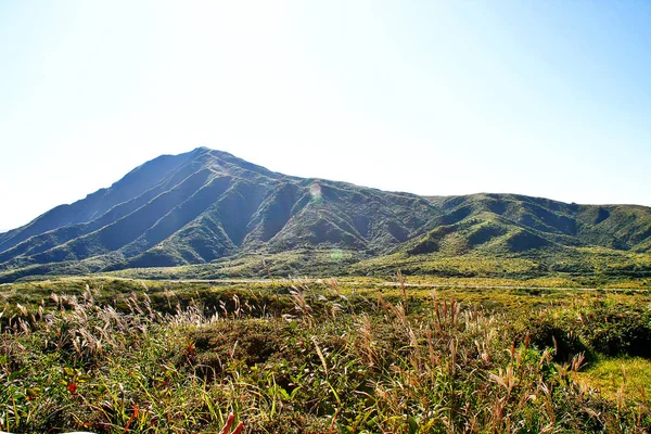 Mount Aso Aso San Japonya Nın Büyük Aktif Yanardağı Aso — Stok fotoğraf