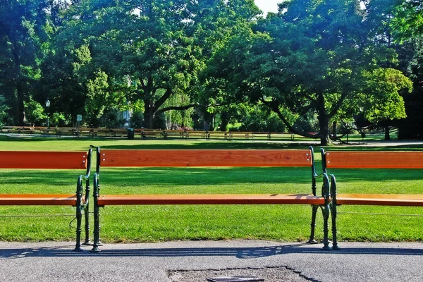 Stadtpark City Park Parque Viena Que Será Dividido Duas Secções — Fotografia de Stock