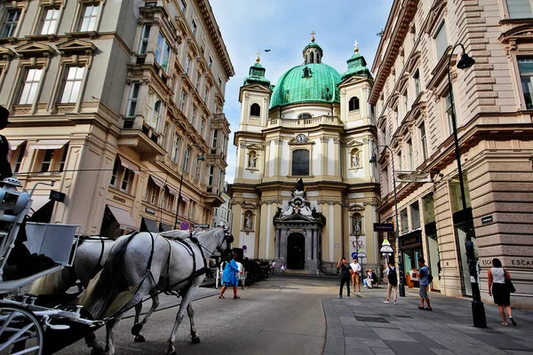 Viena Wien Austria Osterreich Junio 2017 Iglesia Católica San Pedro —  Fotos de Stock