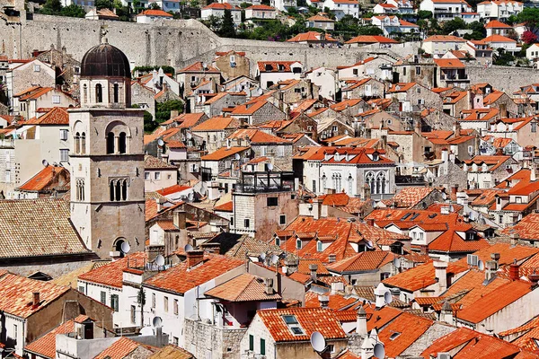 Dubrovnik Eski Kenti Fransisken Kilisesi Manastırı Çan Kulesi Unesco Dünya — Stok fotoğraf