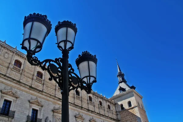 Toledo Alcazar Alczar Toledo Spanya Nın Kastilya Mancha Bölgesinin Yüksek — Stok fotoğraf