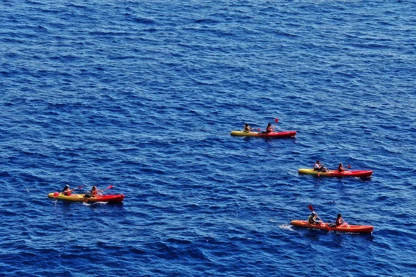 Kajakie Jaderském Moři Dubrovníku Neretva County Dalmácie Chorvatsko — Stock fotografie