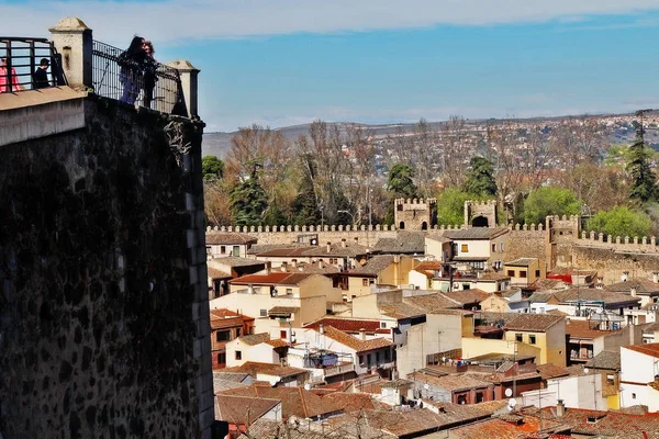 Cityscape Toledo Viewed High Terrace View Point Τολέδο Castile Mancha — Φωτογραφία Αρχείου