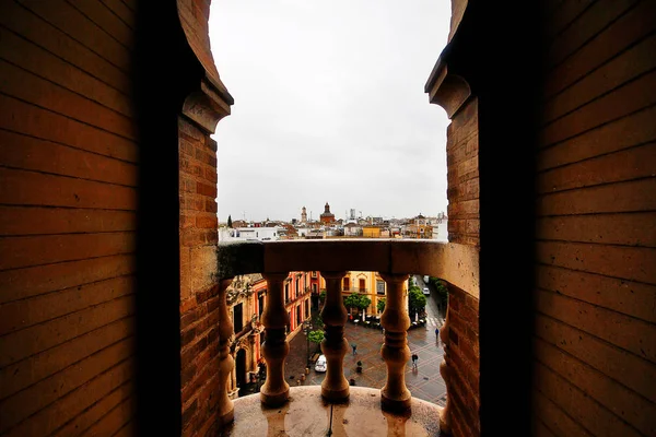 Terraço Giralda Giralda Campanário Catedral Sevilha Catedral Santa Maria Catedral — Fotografia de Stock