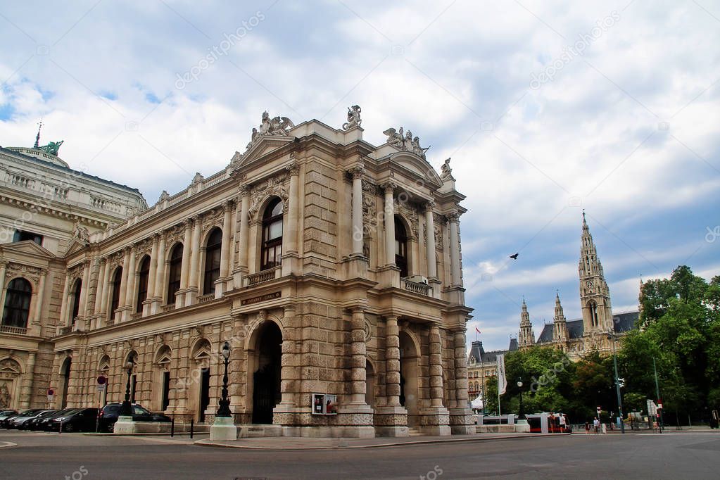 Burgtheater (Court Theatre), the Austrian National Theatre and one of the most important German language theatres in the world, Vienna (Wien), Austria (Osterreich)