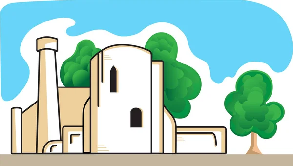 Imagen Las Ruinas Antigua Ciudad — Vector de stock