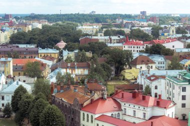 Kuleden Vyborg şehrinin görüntüsü