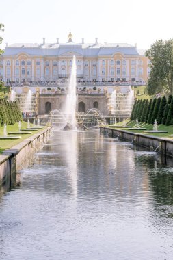 Peterhof 'un güzel çalışan pınarları