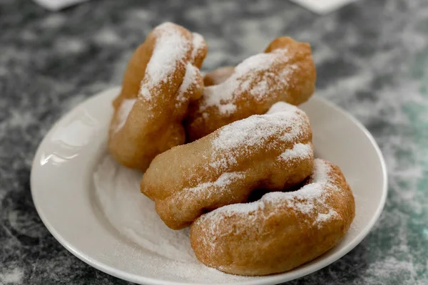 Gebakken Koekjes Met Poedersuiker Stockafbeelding