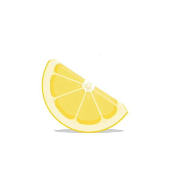 Illustration Slice Lemon White Background Hand Drawn Fruit — Stock Photo, Image