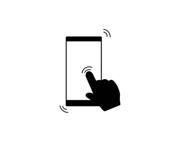 dijital ekran sembol akıllı telefon ve beyaz arka plan illüstrasyon siyah beyaz el çizim uygulaması ve dijital işlemci tarzı karikatür el simgesine tıklayın