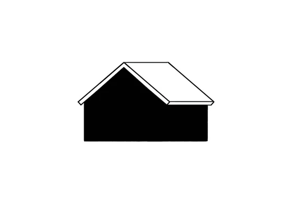 Huis Pictogram Witte Achtergrond — Stockfoto