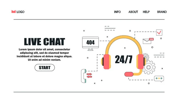 Zákaznický Servis Poradenství Klientům Koncept Ilustrace Pro Banner Přistávací Stránky — Stockový vektor