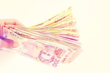 200 ve 500 UAH için Ukrayna parası. Ekonomi. Ukrayna.