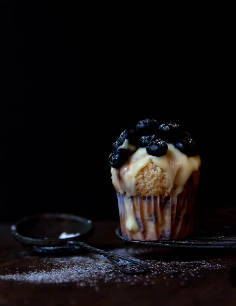 muffin con arandanos y krema