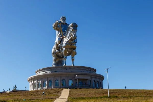 Tsonjin Boldog Mongolia Setembro 2018 Gigantesca Estátua Equestre Genghis Khan — Fotografia de Stock