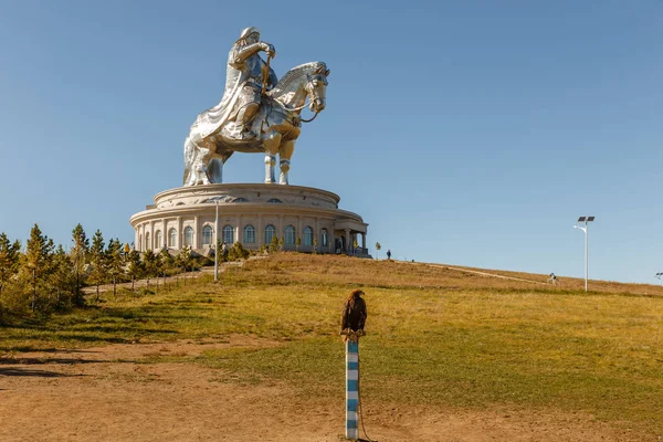 Tsonjin Boldog Mongolia September 2018 Giant Genghis Khan Equestrian Statue — Stock Photo, Image