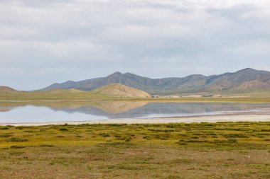 Terkhiin Tsagaan Beyaz Lake da bilinen Lake Orta Moğolistan Hangay Dağları'nda bir göldür