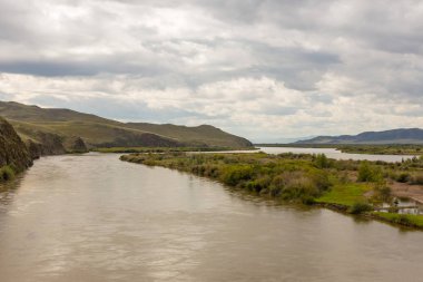 güzel manzara. Selenge nehir Buryatia Sibirya Rusya