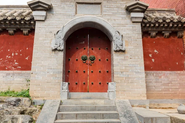 Dengfeng China October 2018 Old Style Stone Door Shaolin Temple — Zdjęcie stockowe