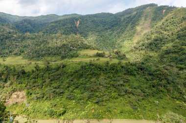alanları ve orman dağın, güzel manzara, Lai Chau il Vietnam üzerinde