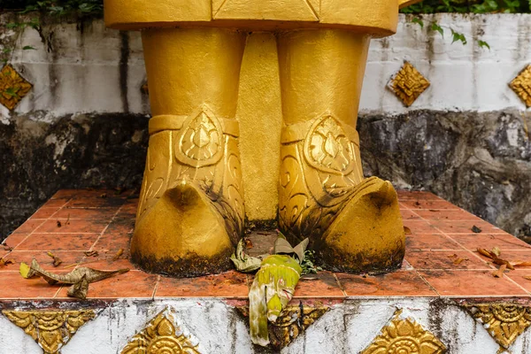 Boeddha Standbeeld Voeten Mount Phu Top Luang Prabang Laos — Stockfoto