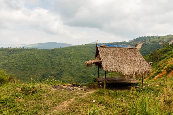 Bamboo Hut Mountains Laos — Stock Photo, Image