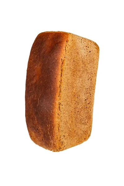 흰 바탕에 호밀 빵을 넣는다 — 스톡 사진