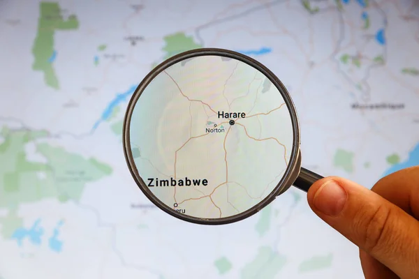 Harare, Zimbabwe. Political map.