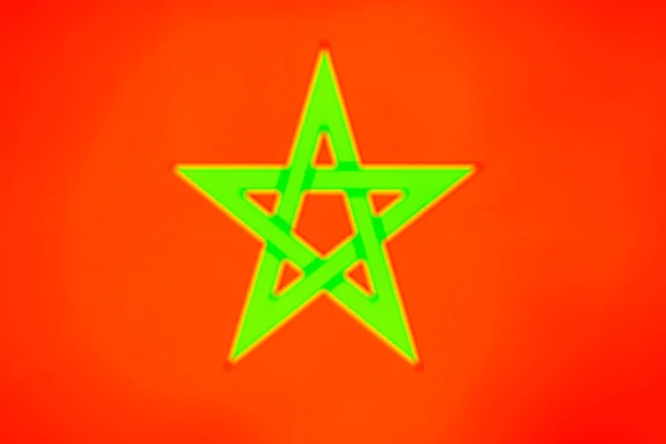 Bandera nacional de Marruecos —  Fotos de Stock