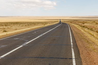 Moğolistan asfalt yol Sainshand Zamiin-Uud