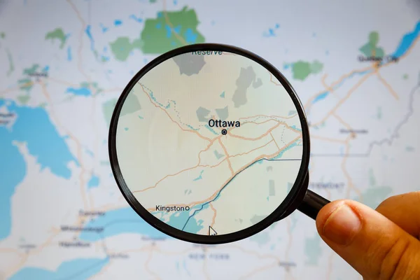 Ottawa, Canadá. Mapa político . — Foto de Stock