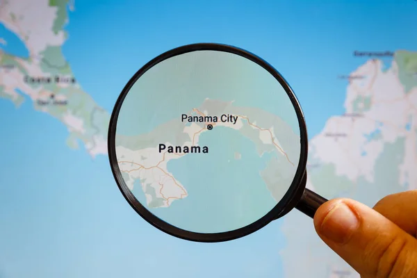 Panama City, Panama. Political map.