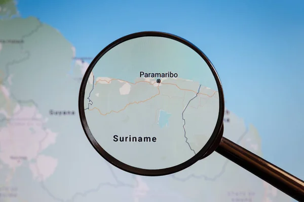 Paramaribo, Suriname. Political map.